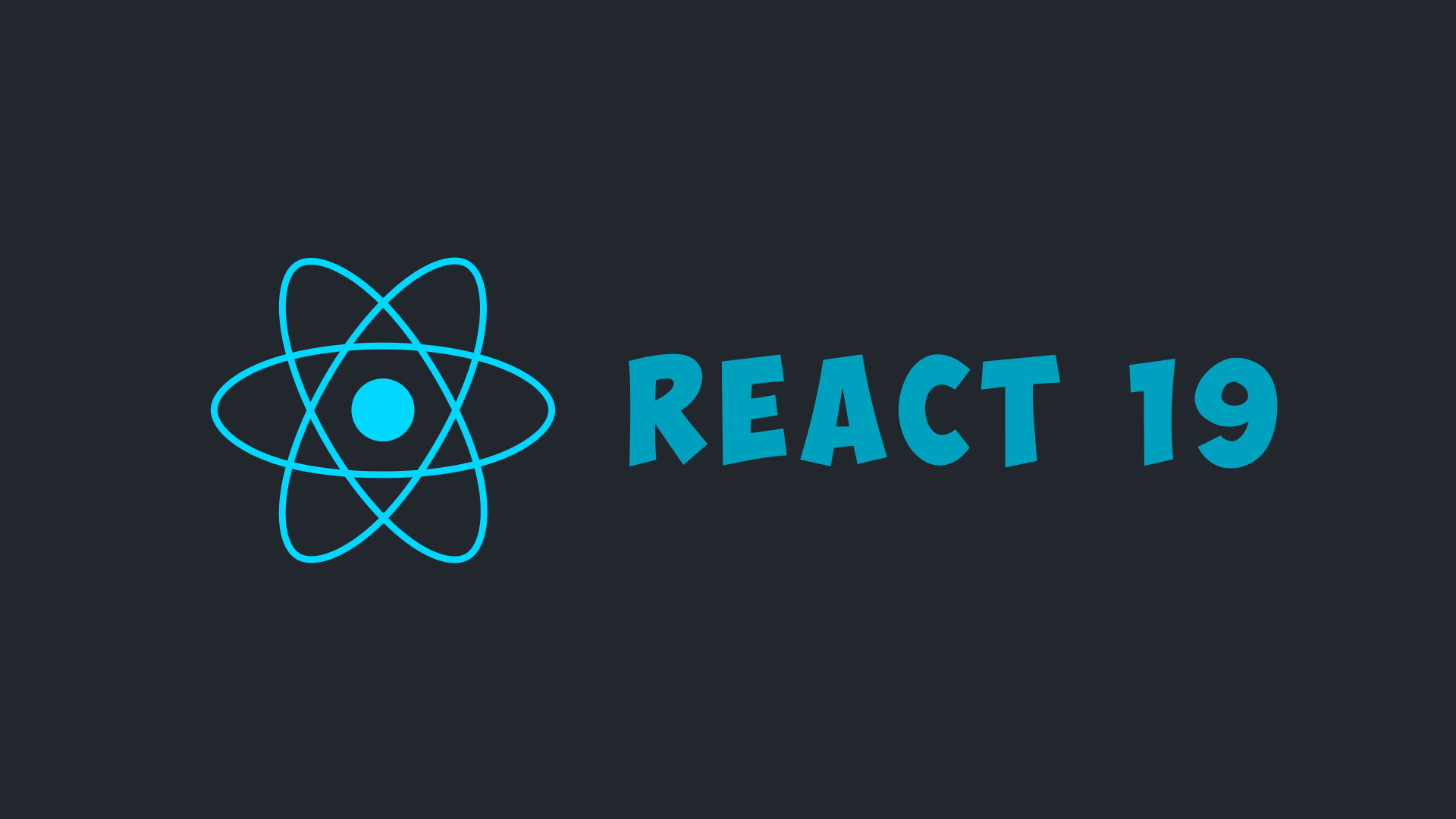 A cover image of the blog post "What's new in React 19?"