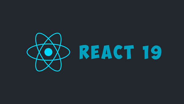 A cover image of the blog post "What's new in React 19?"