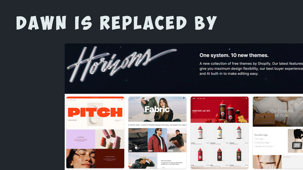 Horizon Replaces Dawn as the New Default Theme in Shopify